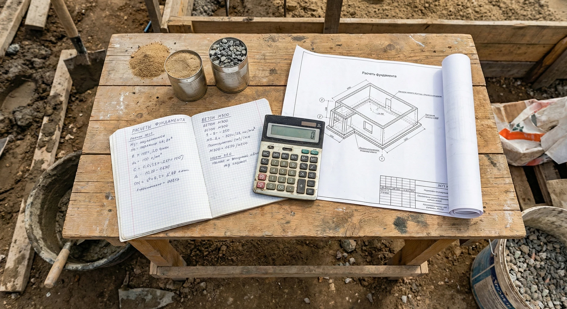 Расчет количества песка и щебня для фундамента: простая формула