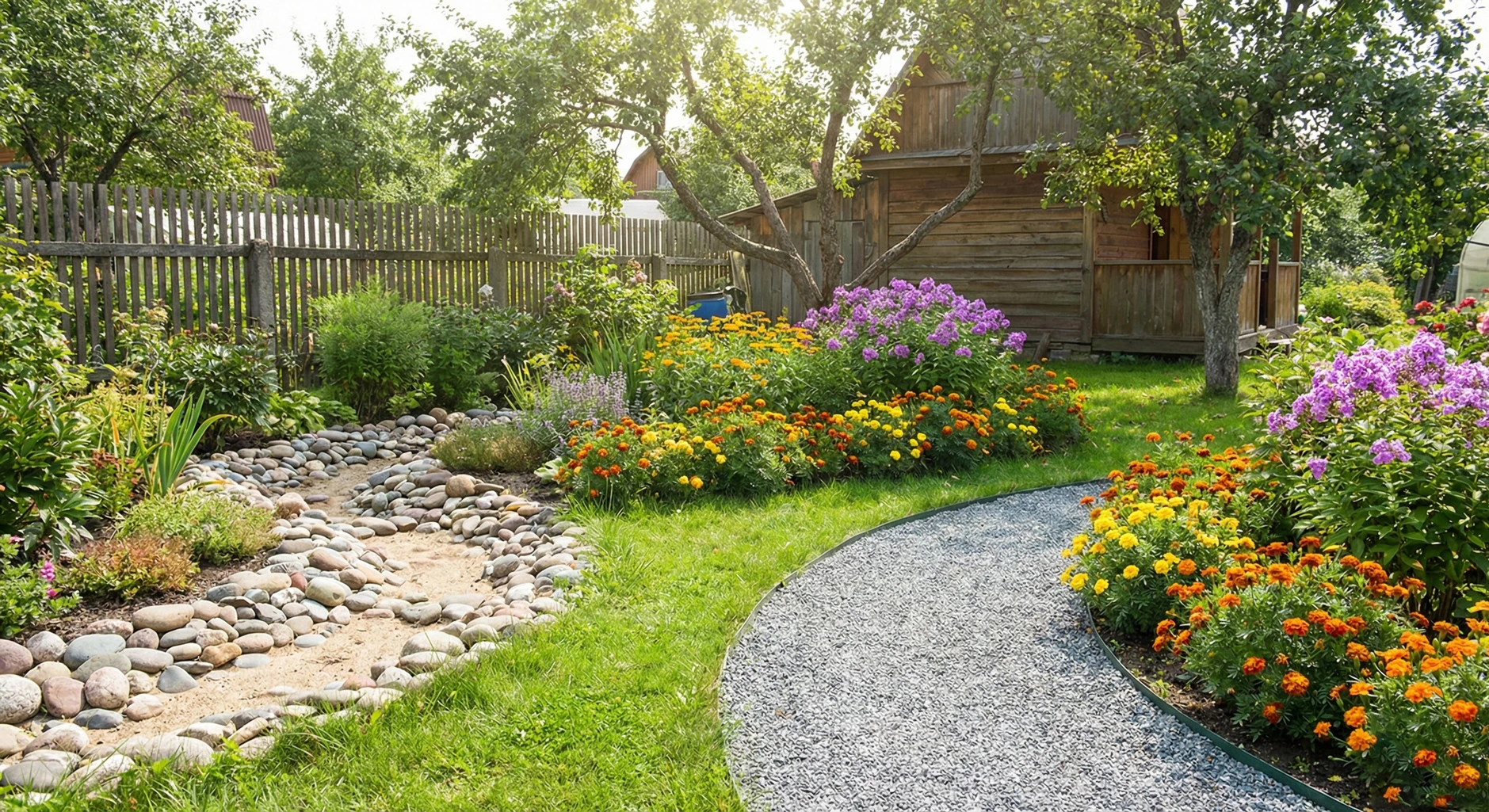 Ландшафтный дизайн с использованием гравия и песка: 5 идей для вашего участка