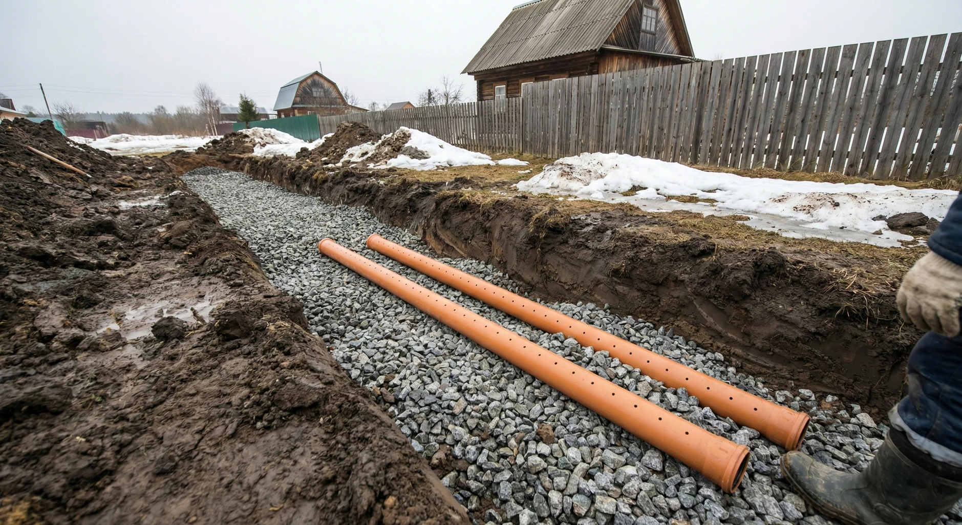 Септик и фильтрационное поле: какой щебень использовать для очистных сооружений