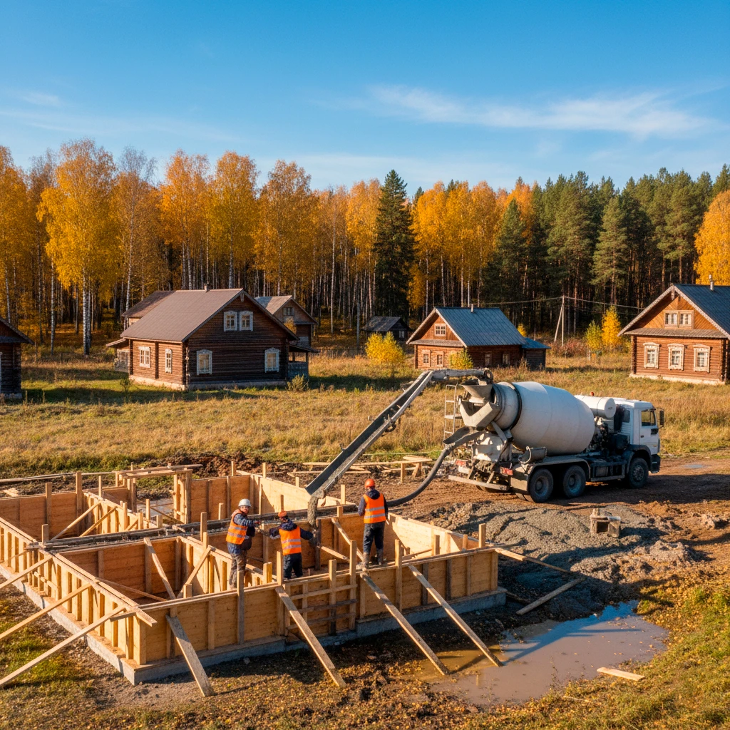 Успеть до заморозков: почему важно залить фундамент осенью и какой ПГС использовать